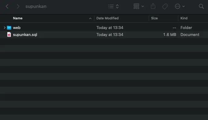 Extract folder supunkan.zip supunkan.com