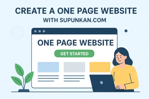 การสร้างเว็บไซต์ One Page ด้วยเว็บไซต์ supunkan.com อย่างง่าย ๆ
